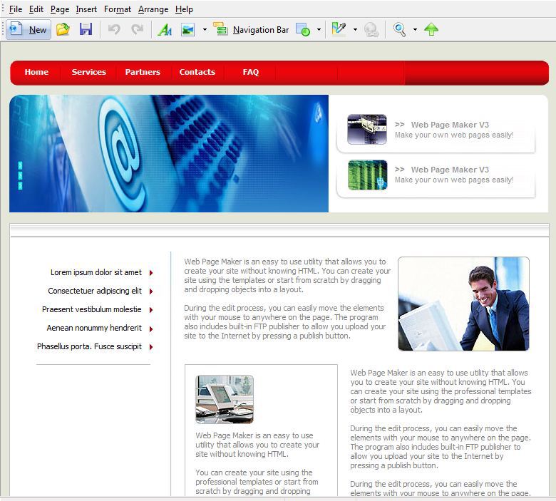 create websites in seconds
