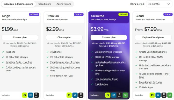 Hostinger Shared Hosting Plan