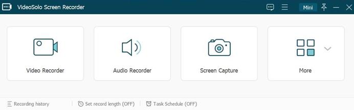 VideoSolo Screen Recorder interface