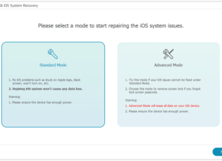 TunesKit iOS System Recovery modes