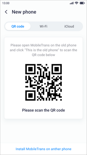 Choose the QR Code option
