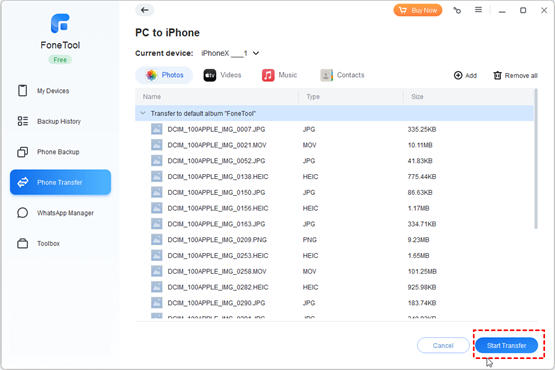 connect the target iPhone to the PC