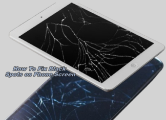 fix black spot on phone screen