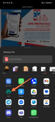 Tap the print icon