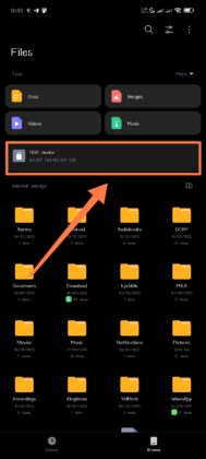 Find “Downloads” on External Storage Android Phone