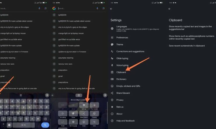Enable Clipboard on Android Gboard