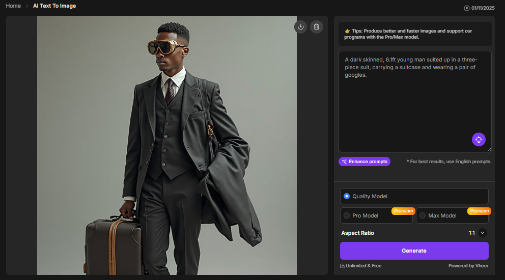 Vheer AI Text to Image Review