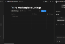 Notion AI Agent for FB Marketplace