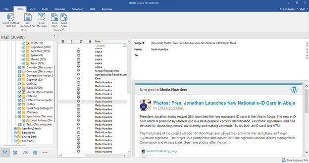 My Stellar Repair for Outlook Review