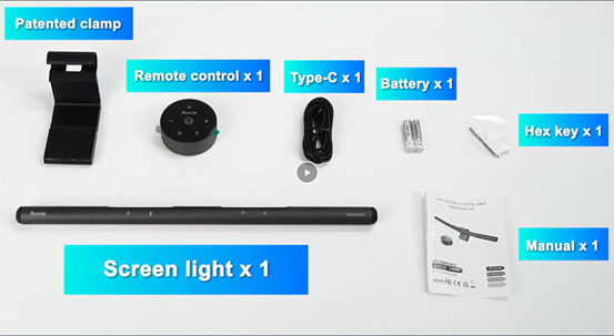 Quntis Computer Monitor Light Bar Packaging
