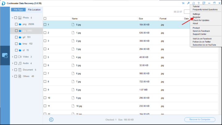 Preview Recovered Data