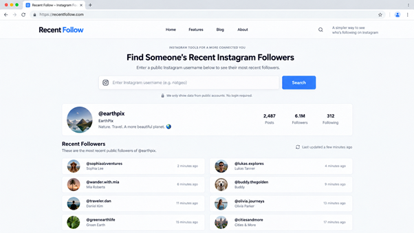 Recent Follow for Instagram