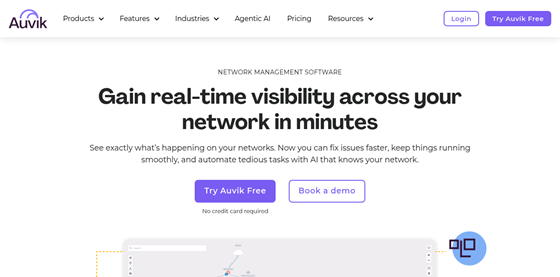 Auvik website