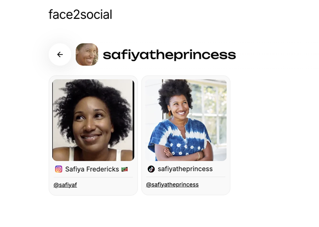 Face2Social Direct Links to Social Feature