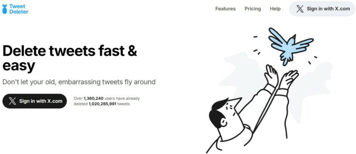 TweetDeleter website